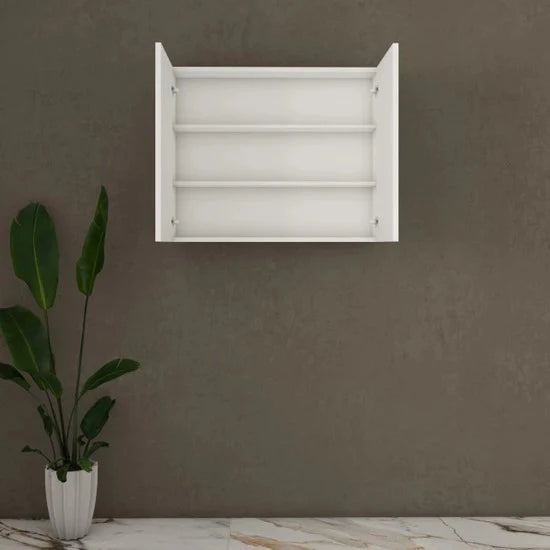 Bathroom Storage Unit with Mirrors 80x70cm