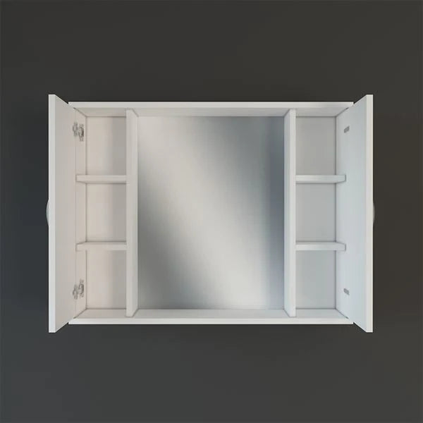 Bathroom Storage Unit with Mirrors 95x70cm
