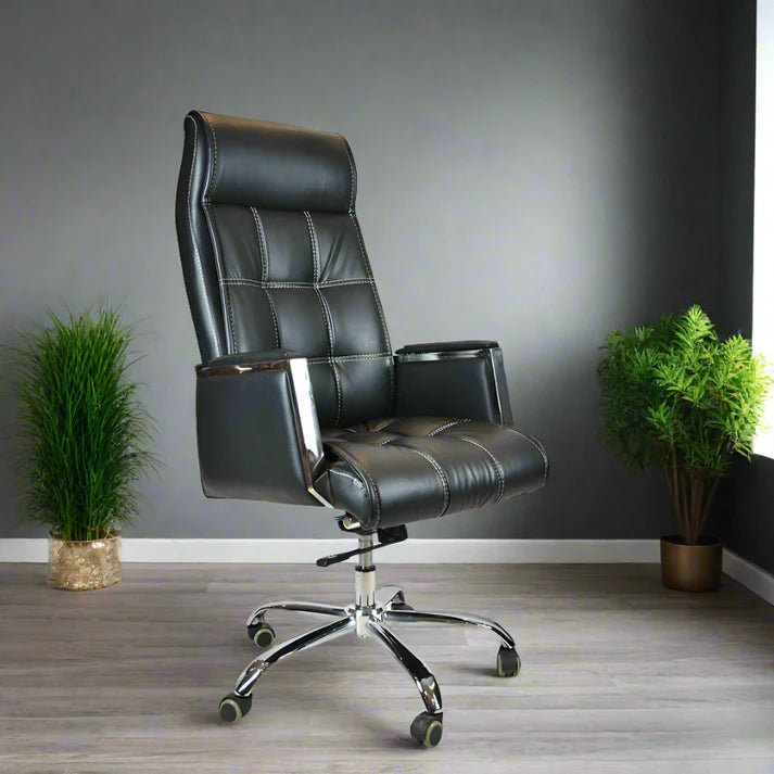 Leather Manager Chair - Black 50X50 - OC126