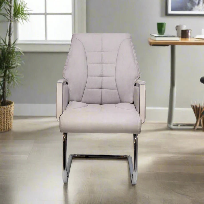 Leather manager office chair - white - OC124