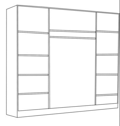 Bedroom Set 5 pieces Multi Size-Colored Alf13