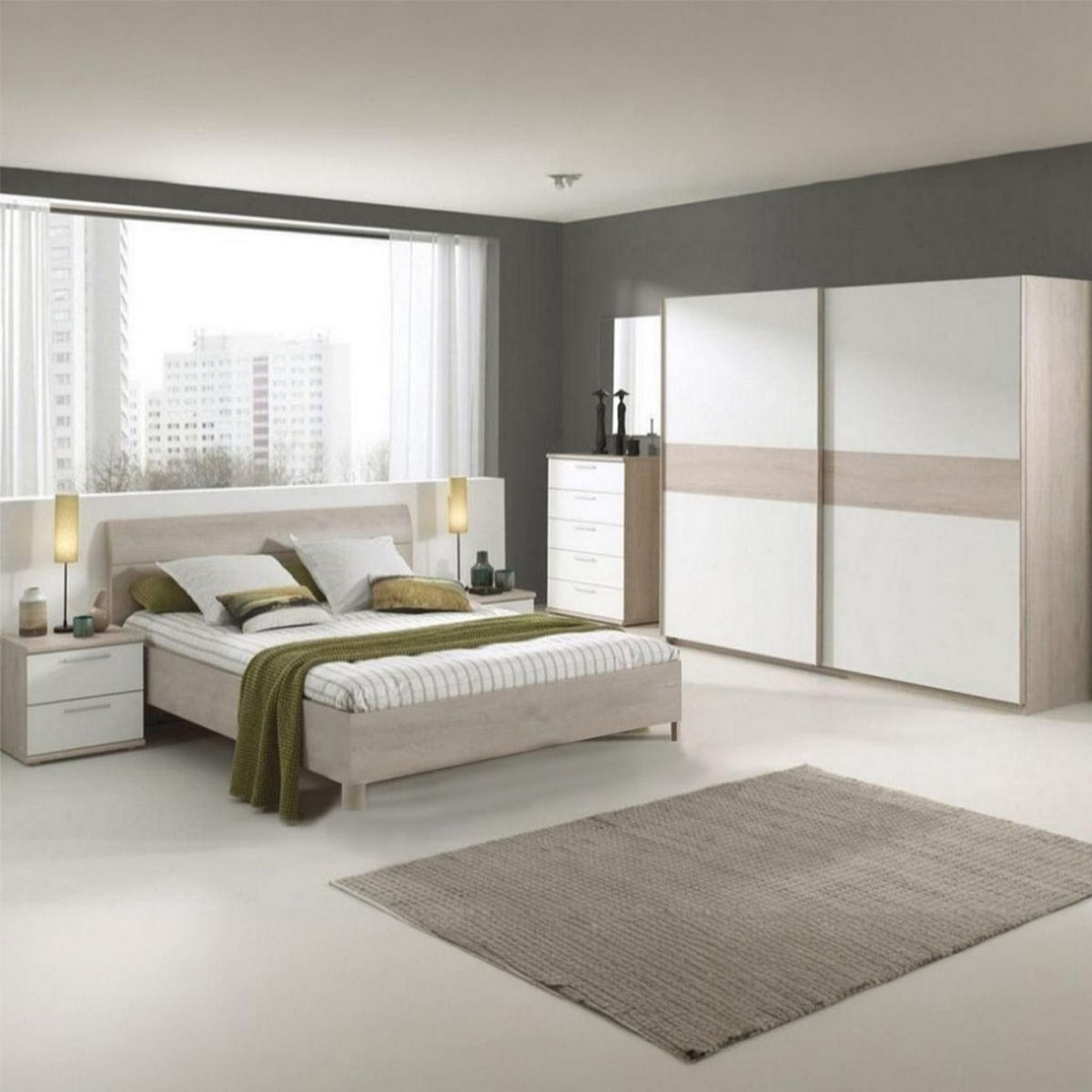 Bedroom Set 5 pieces Multi Size-Colored Alf35