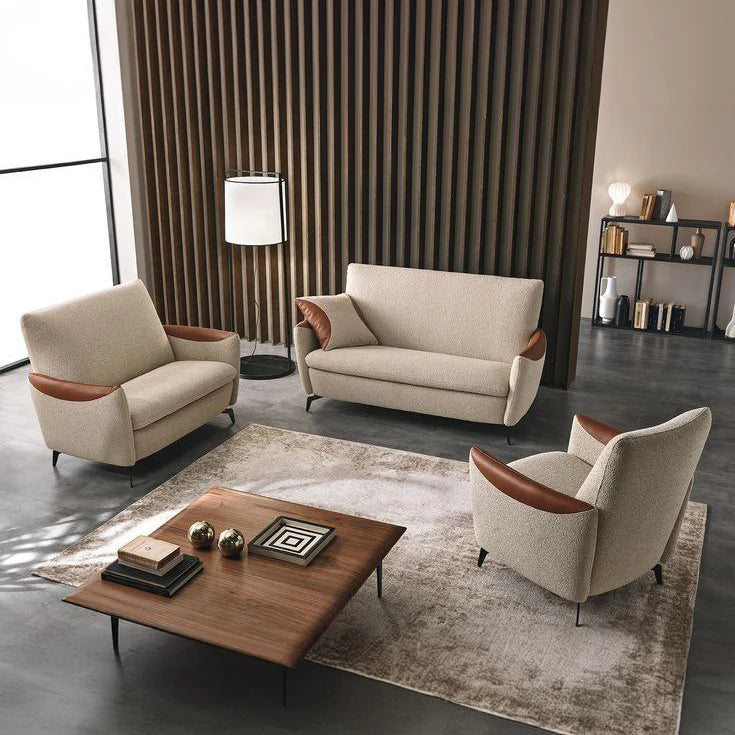 Beech Wood Sofa Set - 3 Pieces - KM244