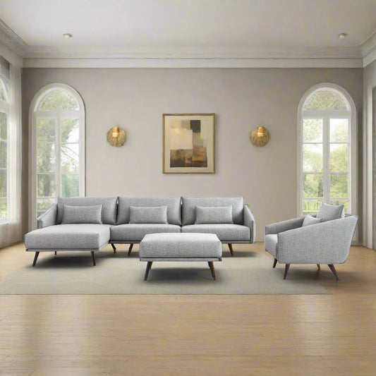 Beech wood sofa set - 3 pieces - DCO263