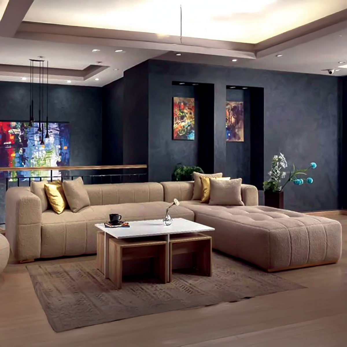ركنة خشب زان- 300 × 200 × 90 - متعددة الألوان من بان هومز