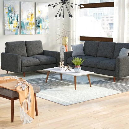 Beech wood sofa set - 2 pieces - MH33