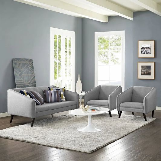 Beech wood sofa set - 3 pieces - DCO268