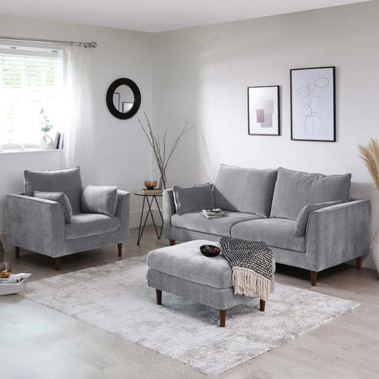 Beech wood sofa set - 3 pieces - DCO310