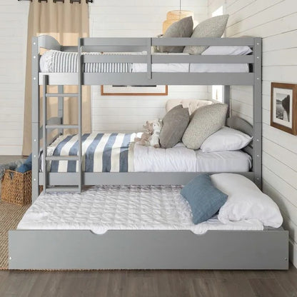 Triple Bed, Natural Wood, 120 x 200 cm - SHR254
