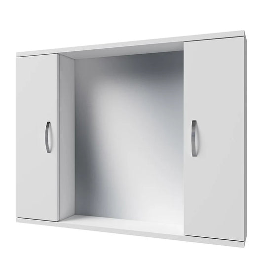 Bathroom Storage Unit with Mirrors 95x70cm