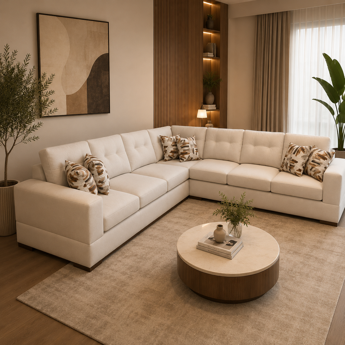 ركنة خشب زان- 300 × 300 × 90 - متعددة الألوان من بان هومز