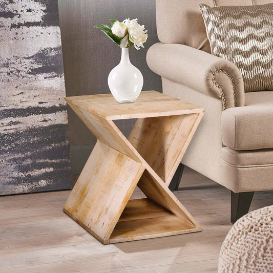 Azizi Wood Side Table 30×30 cm - DOR159
