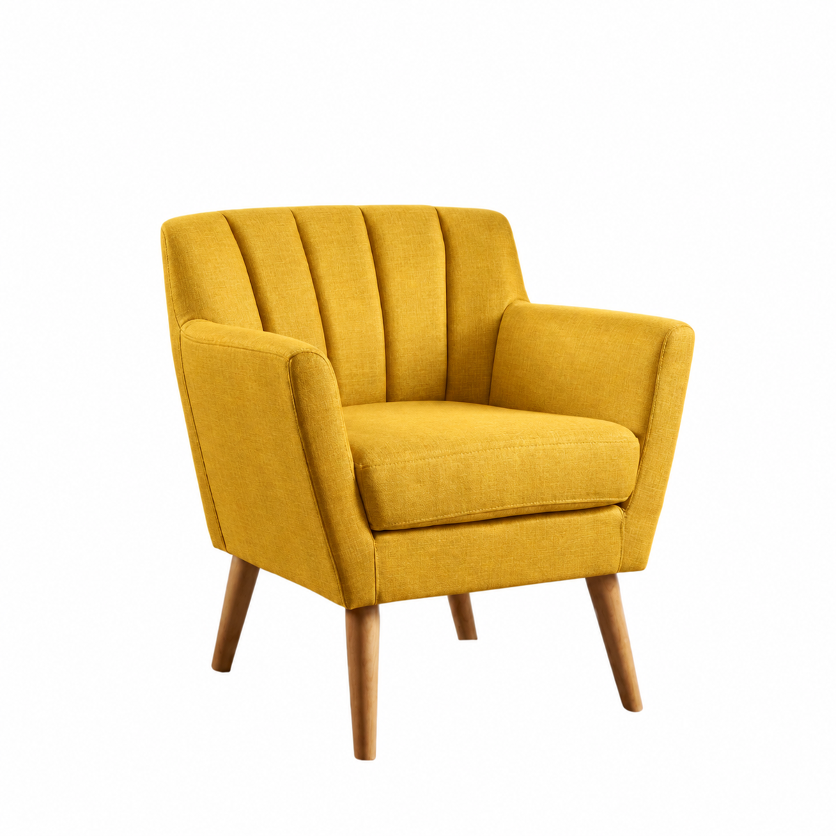 Armchair-37 - أصفر - كتان