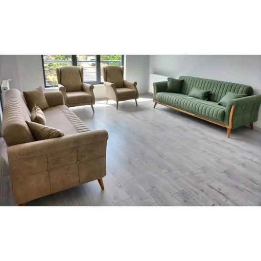 Beech wood sofa set - 4 pieces - QM61