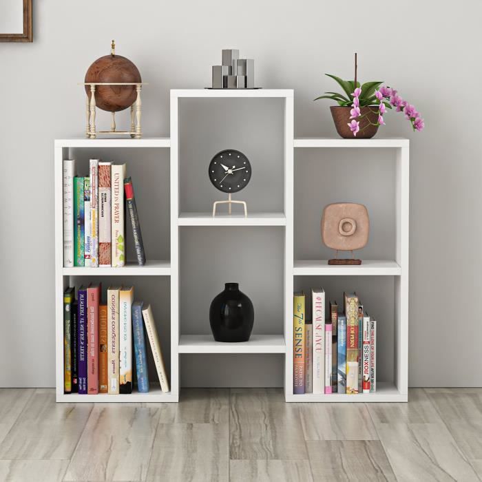 مكتبة خشب إم دي إف بطبقة ميلامين - 80 × 22 × 75