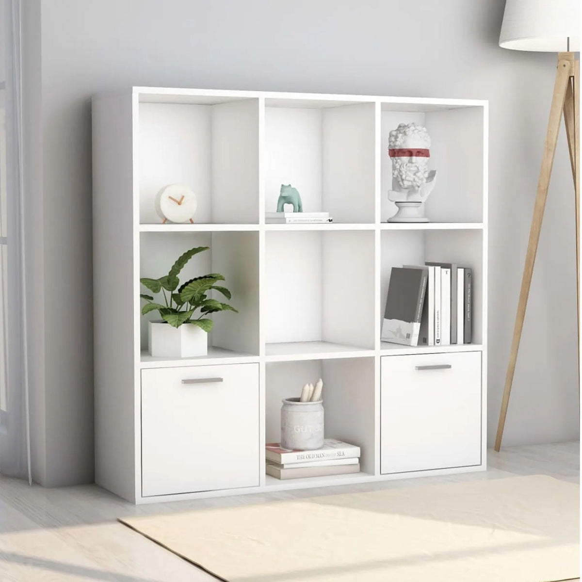 مكتبة خشب إم دي إف بطبقة ميلامين - 112 × 28 × 112