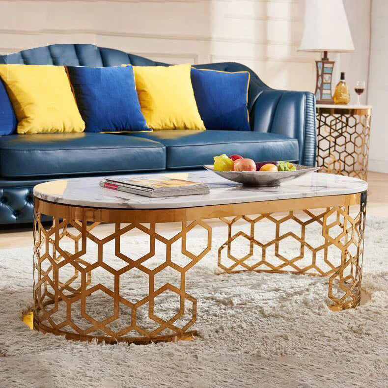 Coffee Table - 50 x 100 cm Steel Multi-Colored CTS-14