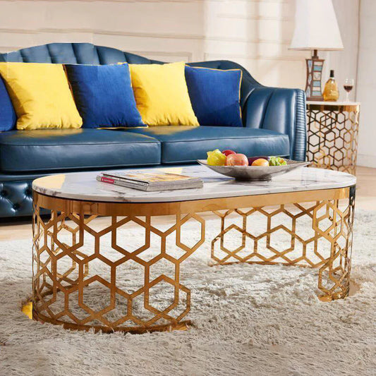 Coffee Table - 50 x 100 cm Steel Multi-Colored CTS-14