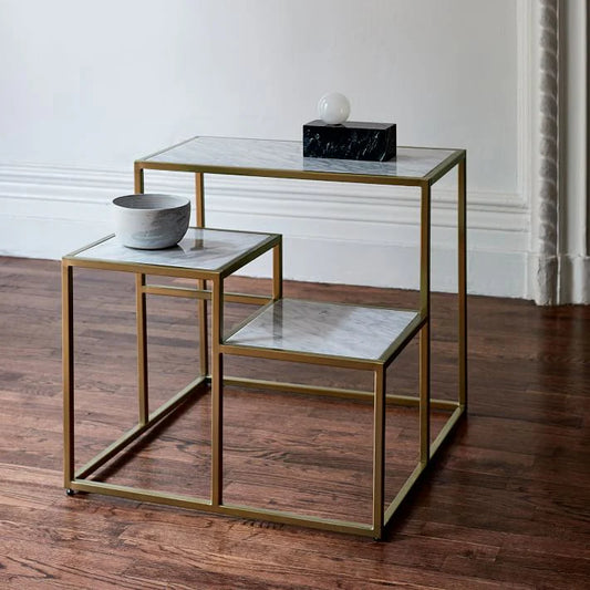 Coffee Table - 80 x 80 cm Steel Multi-Colored CTS-15