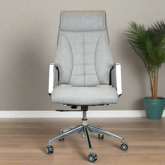 Leather manager office chair - white - OC123