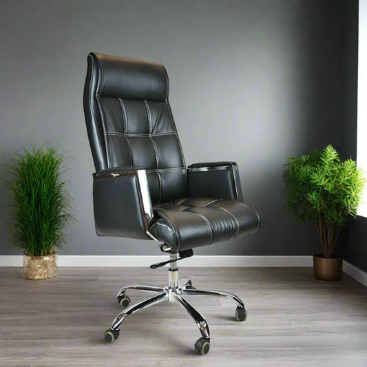 Leather Manager Chair - Black 50X50 - OC126