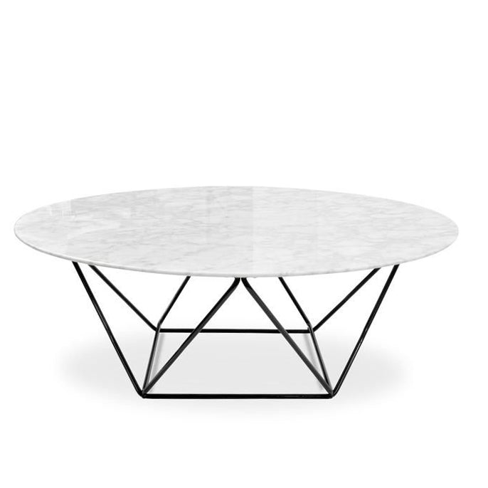 ترابيزة قهوة ستيل ورخام - 80 × 80 × 45