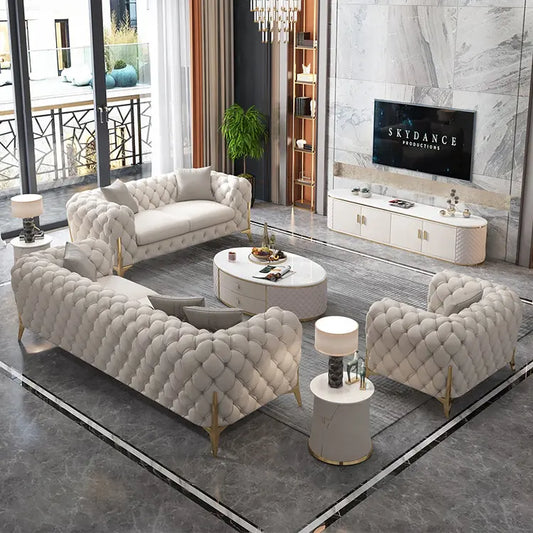 Beech wood sofa set - 3 pieces-SF36
