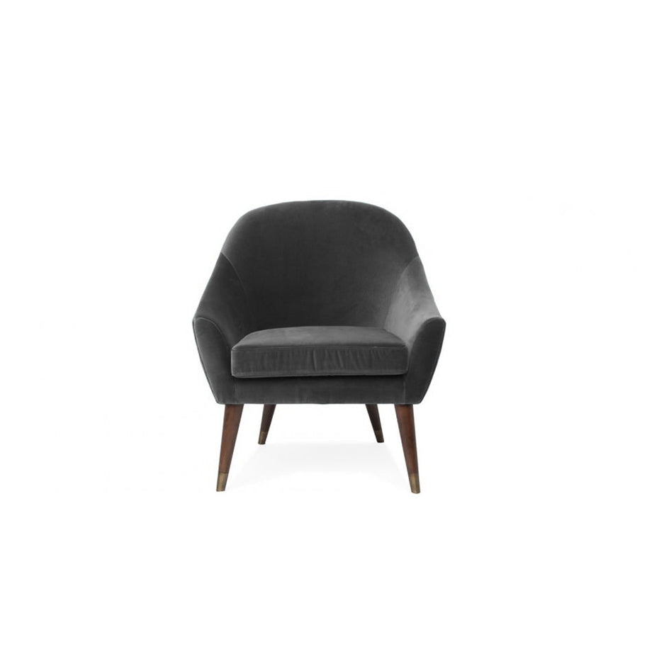 كرسي خشب زان - رمادي غامق - 75 × 75 × 85 من بان هومز