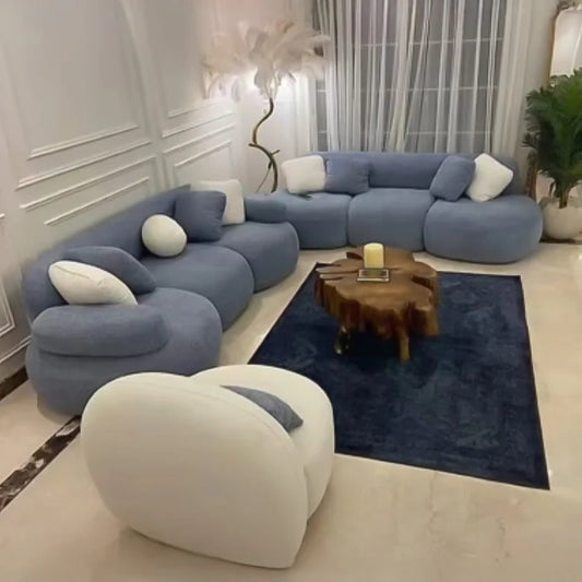 Beech Wood Sofa Set - 3 Pieces - KM269