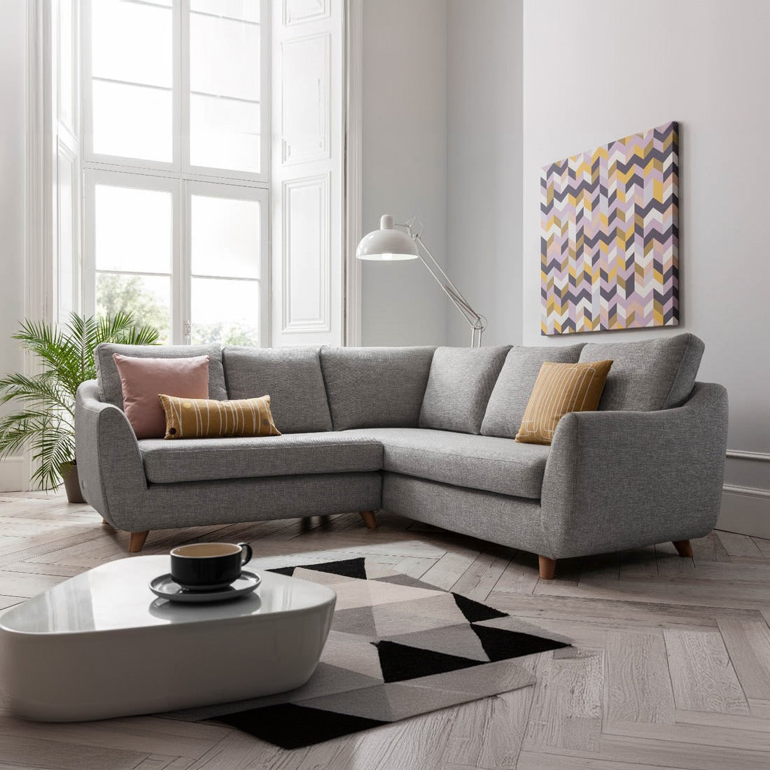 ركنة خشب زان- 220 × 220 × 85 - متعددة الألوان من بان هومز