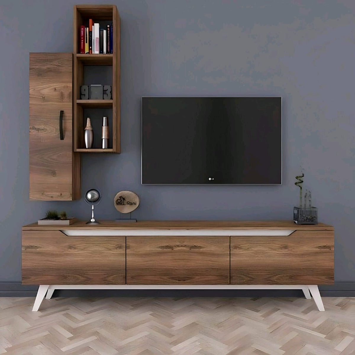 وحدة تلفزيون خشب إم دي إف - 160 × 30 × 45 من بان هومز