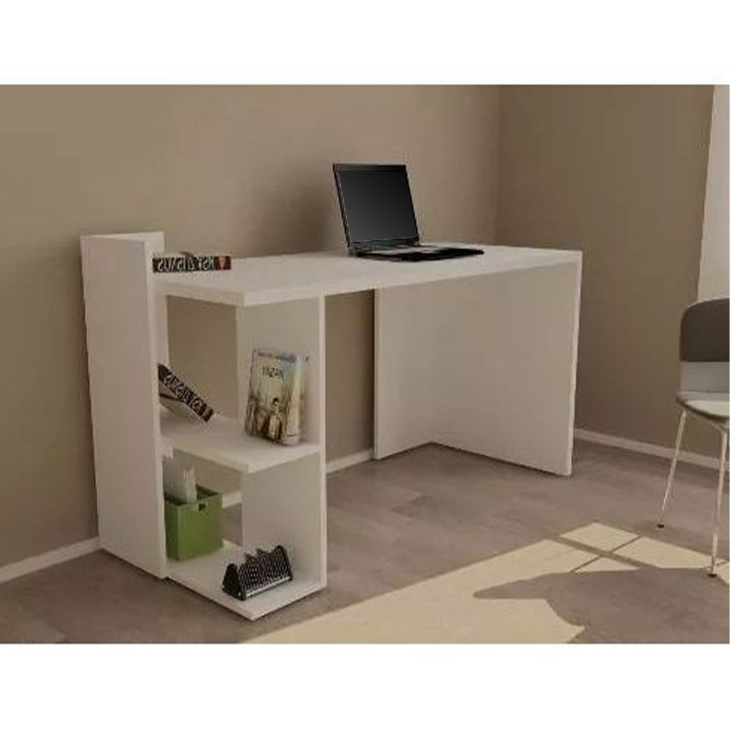 مكتب خشب إم دي إف إسباني - أبيض - 90 × 40 × 76 من بان هومز