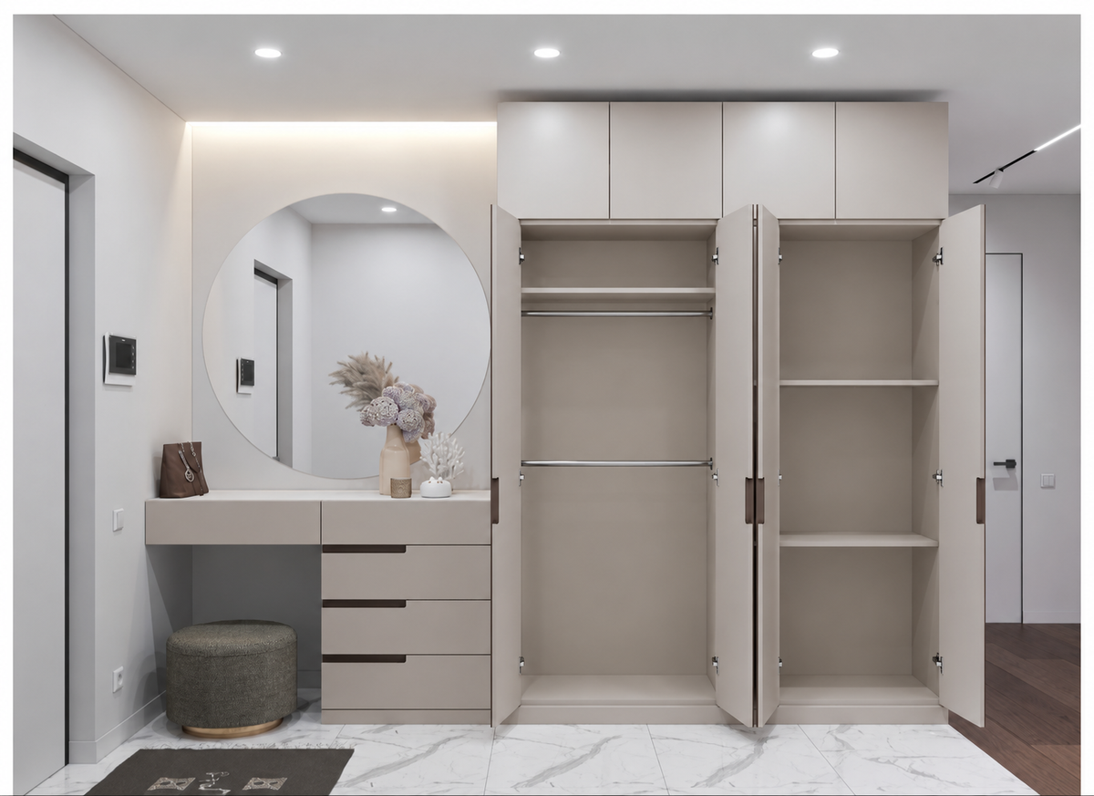 دريسنج وتسريحة - 260 × 230 × 50 - التقسيمة الداخلية
