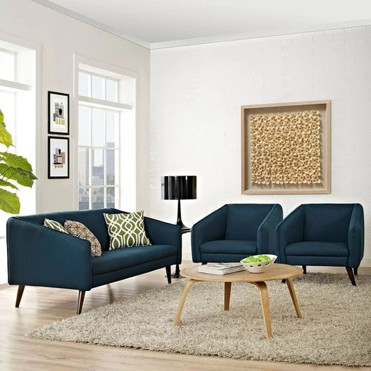 Beech wood sofa set - 3 pieces - EL09