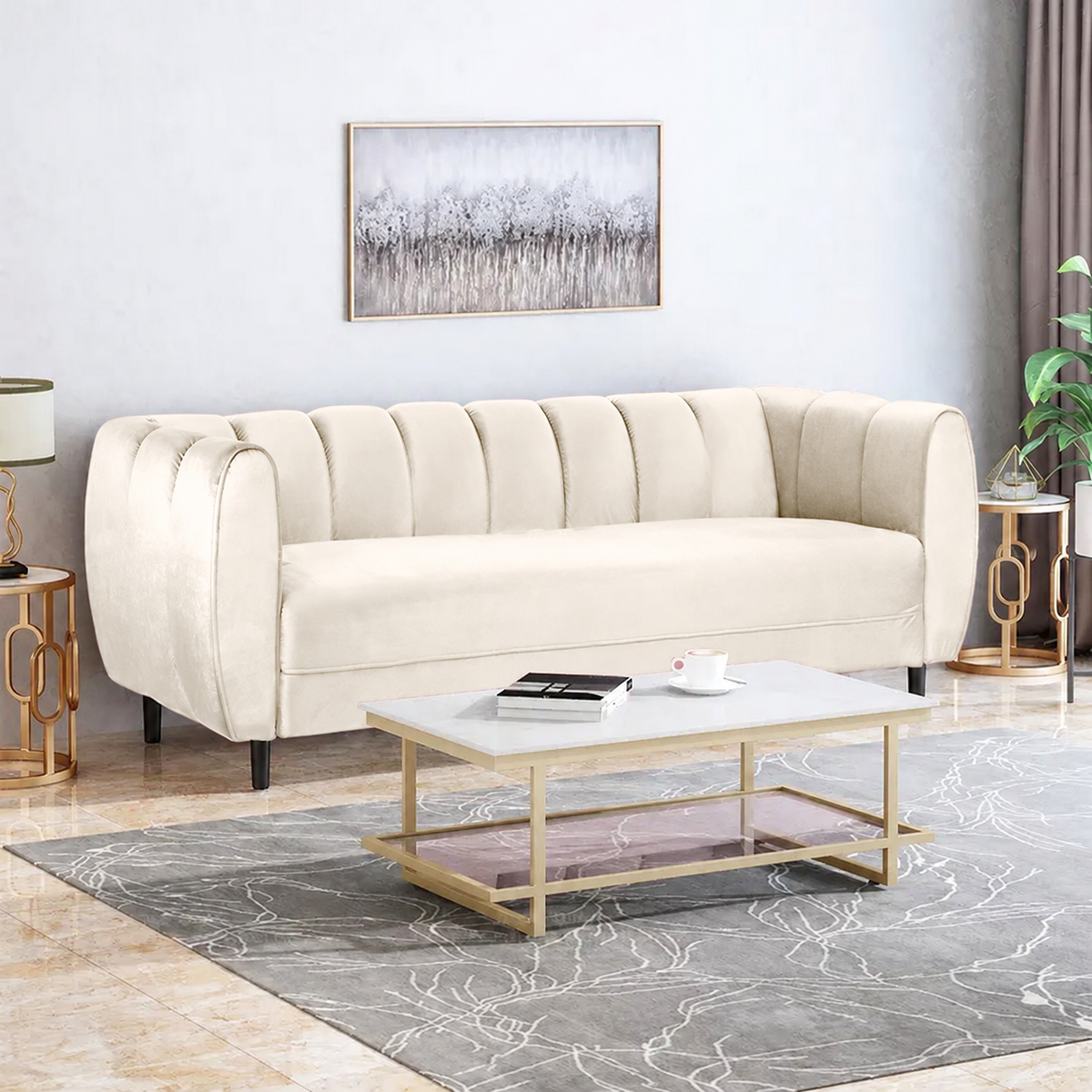 كنبة Sofa-670 - أوف وايت