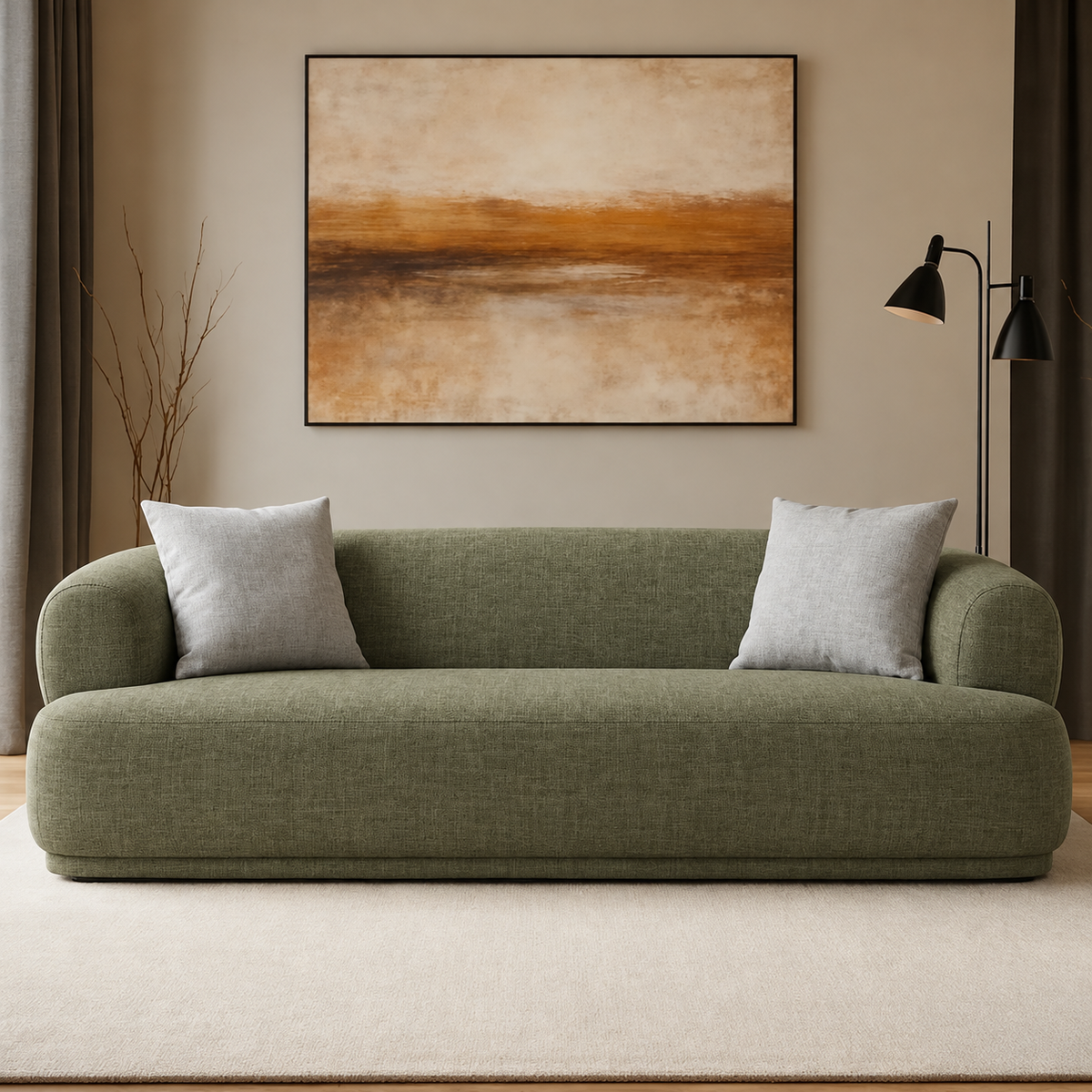 كنبة Sofa-701 - أخضر زيتي