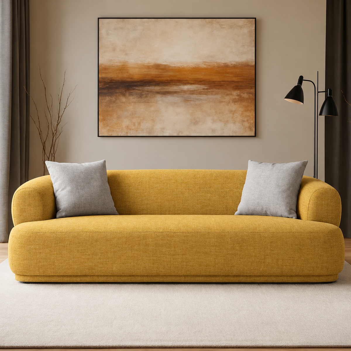 كنبة Sofa-701 - أصفر