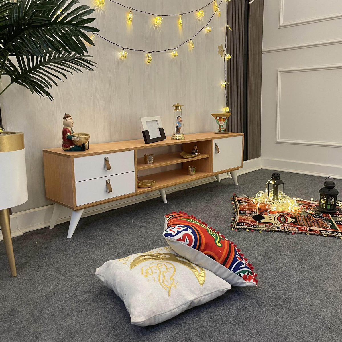 وحدة تلفزيون خشب إم دي إف - 160 × 30 × 45 من بان هومز