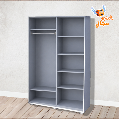 صورة توضيحية للتقسيمة الداخلية - دولاب خشب أم دي أف 200 × 120 سم